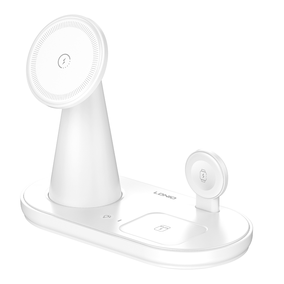 Бездротовий Зарядний Пристрій LDNIO WL01 5in1 25.5W For iWatch Бiлий
